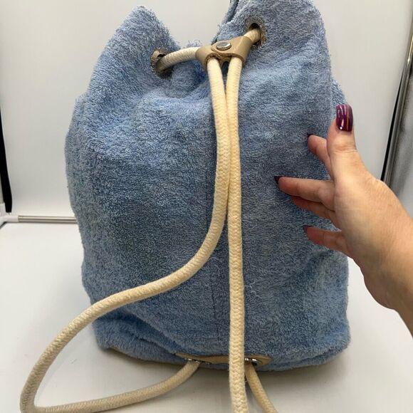 Loewe Terrycloth and Leather Nautical Beachy Backpack‎ main image 7
